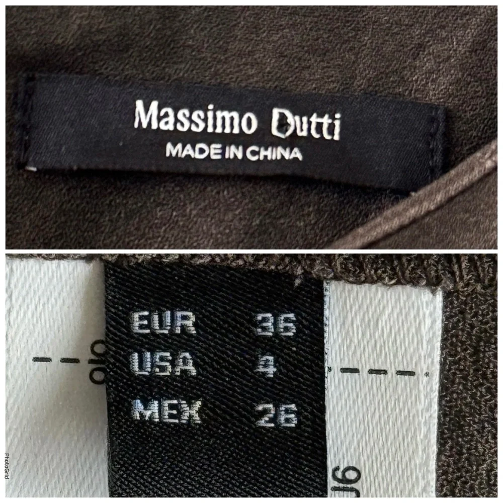 Massimo Dutti brown Linen Blend long dress model 6661 size 4